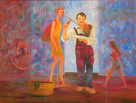 Illusions, contemporary oil painting by Ellert Art