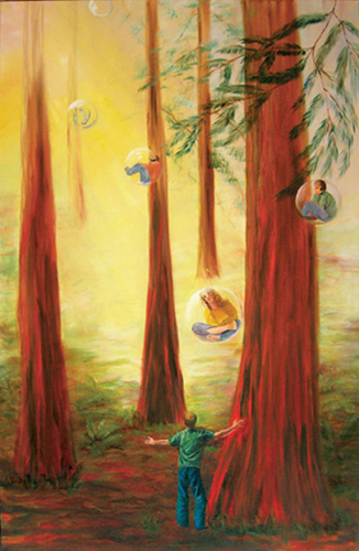 Majestic Mix, contemporary oil painting by Ellert Art