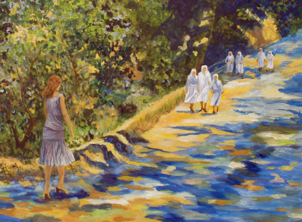Separate Missions, contemporary oil painting by Ellert Art