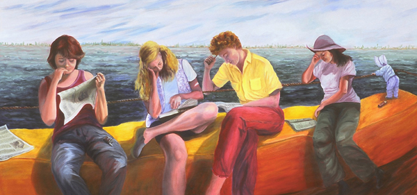 Separate Voyages, contemporary oil painting by Ellert Art